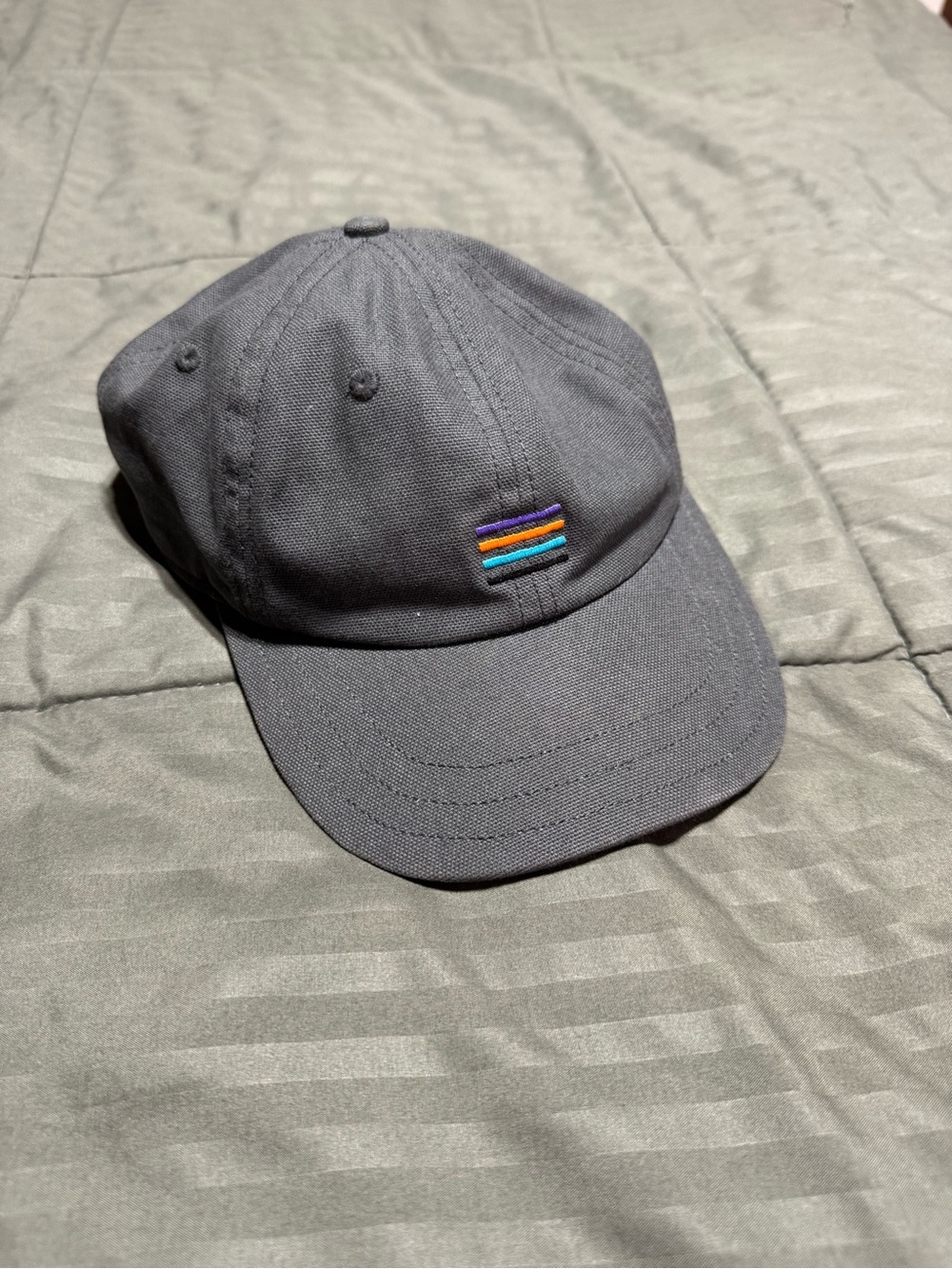 Patagonia Charcoal Cap with Color Stripe Embroidery
